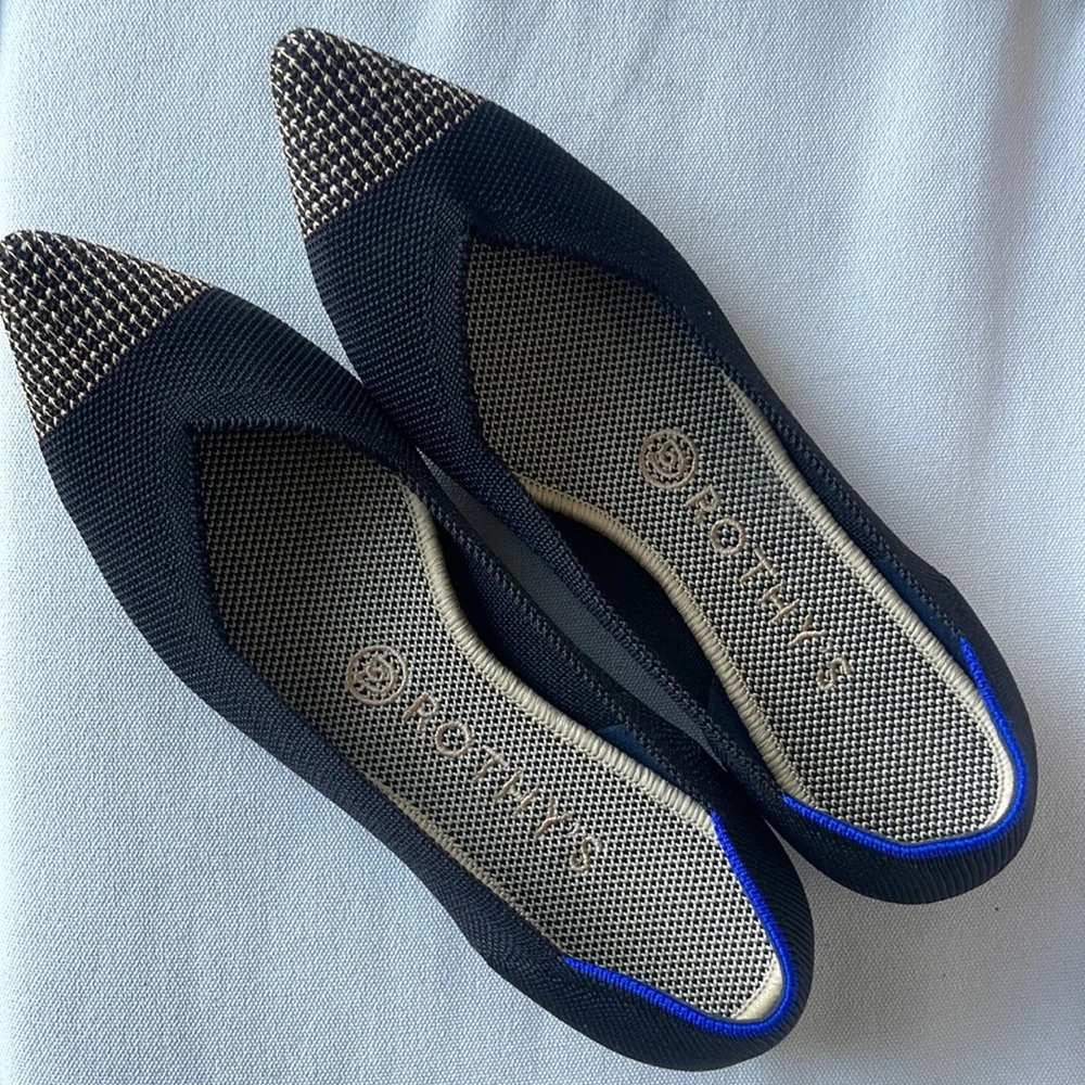 New Rothy’s Black solid Point Toe Size 8 - Picture 7 of 8